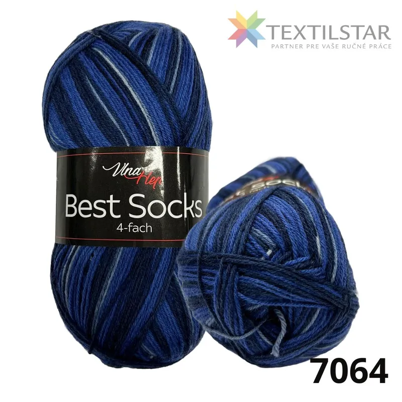 Best Socks, Pletacie priadze, Priadze - Dúhová ponožková priadza Best Socks 4-fach 7064