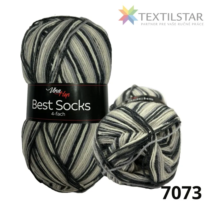 Best Socks, Priadze, Pletacie priadze - Dúhová ponožková priadza Best Socks 4-fach 7073