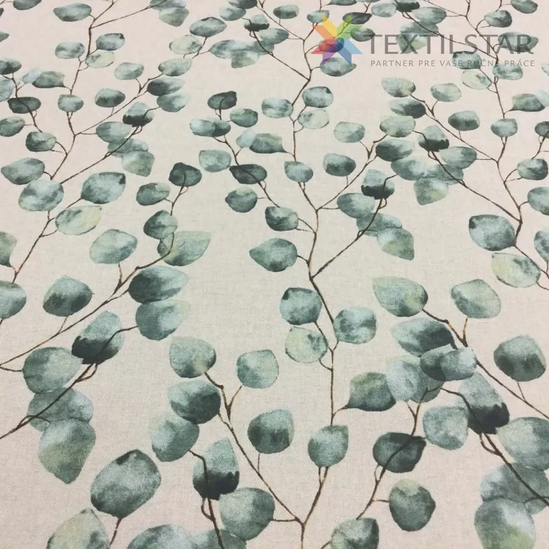 Dekoračné látky, Látky metráž - Dekoračná látka -  eucalyptus