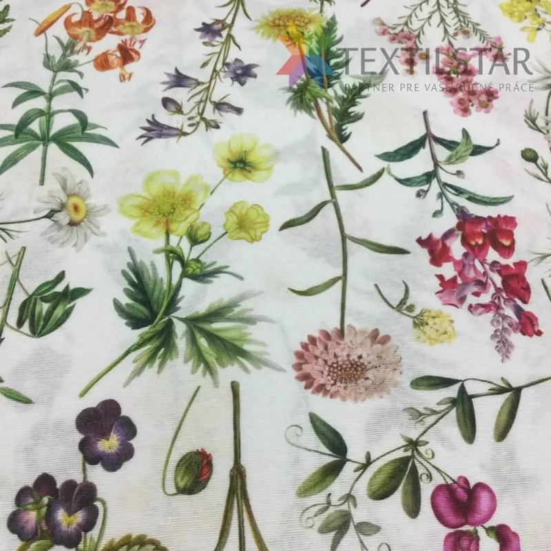 Dekoračná látka Sorel 140cm -Lúčne kvety a paprade