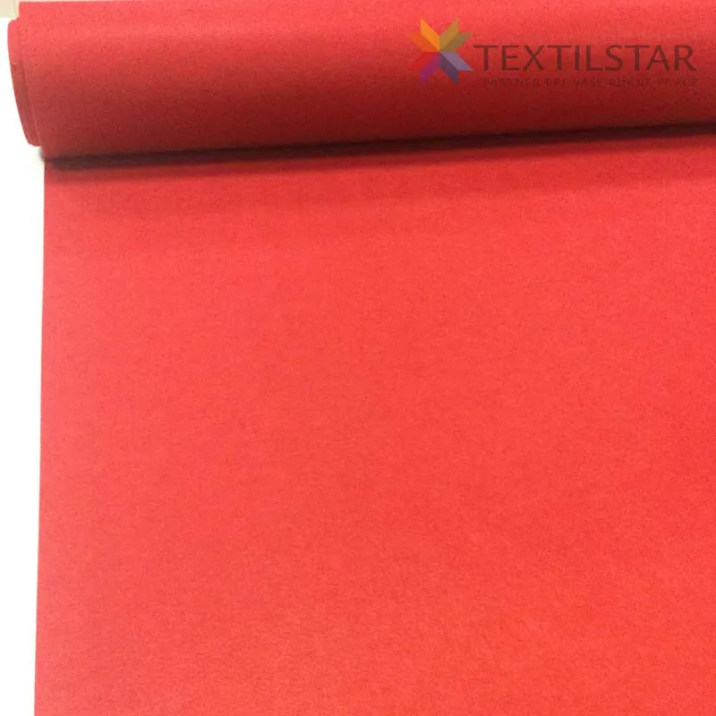 Látky metráž, Filc - Filc jednofarebný - červená