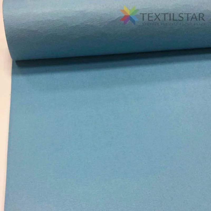 Látky metráž, Filc - Filc jednofarebný - modrá nezábudková