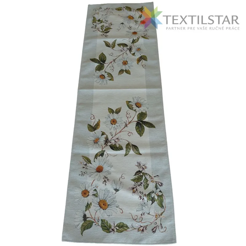 Gobelínový behúň na stôl 45x140 chenille Sedmokrásky