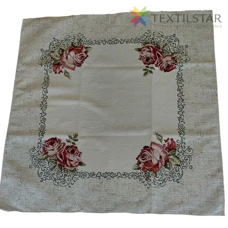 Gobelínový obrus  100x100 chenille Pár ruží