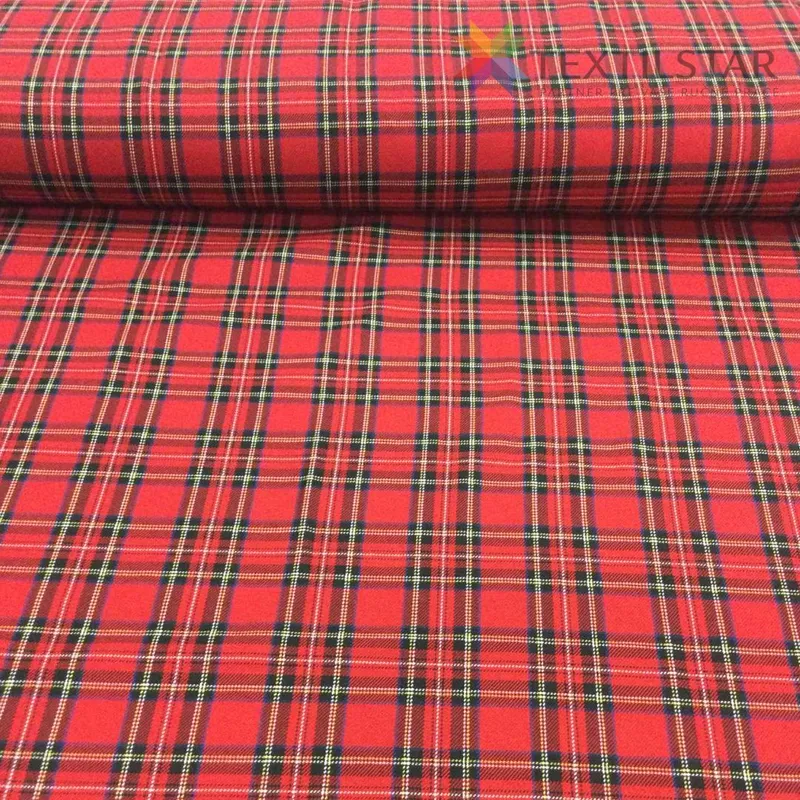 Odevné látky, Dekoračné látky, Látky metráž, Vianočné látky - Látka Škotske kocky červená
