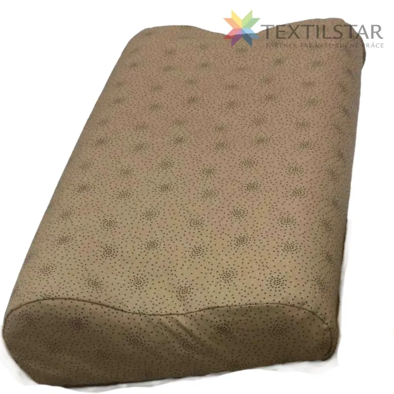 Bytový textil a dekorácie, Obliečky na anatomický vankúš, Obliečky vankúše, Vankúšiky, Výrobky z našej dielne - Obliečka na anatomický  vankúš 36x50 cm  - čierne bodky 2mm na hnedom podklade