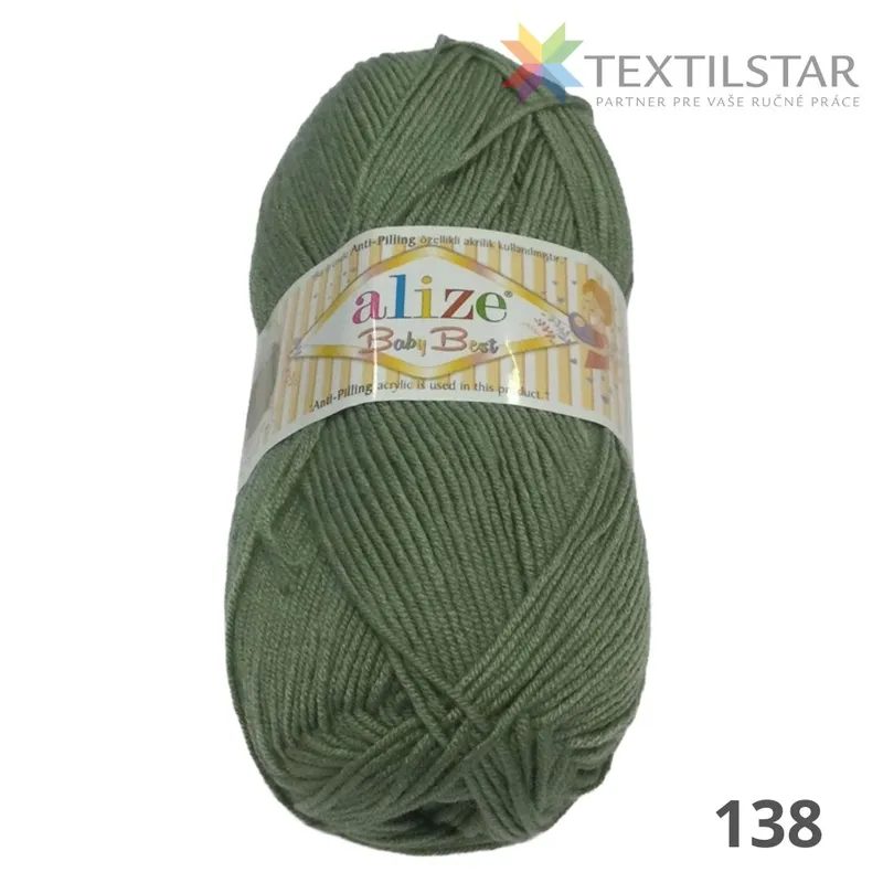 Alize Baby Best, Pletacie priadze, Priadze - Priadza Alize Baby Best- zelená svetlá