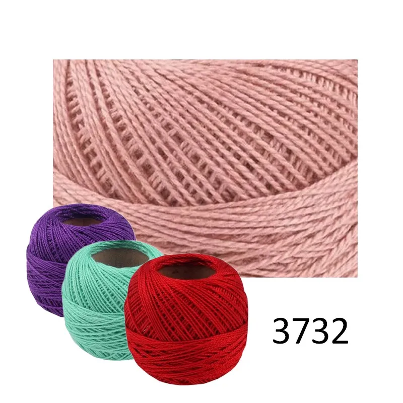 Vyšívanie, Galantéria, Priadze, Perlovka, Vyšívacie priadze, Perlovka, Bavlnky na vyšívanie - Priadza PERLOVKA 3732 - slaboružová10g - 85m