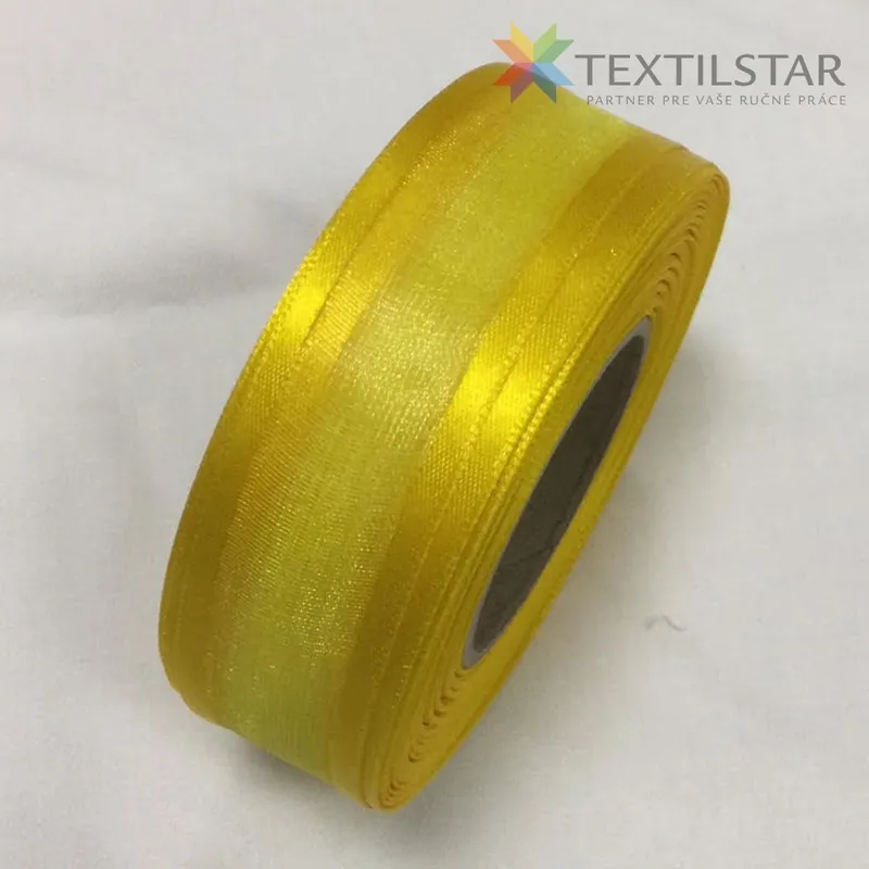 Galantéria, Monofilové stuhy, Stuhy - Stuha monofilová s vlascom 25mm-žltá