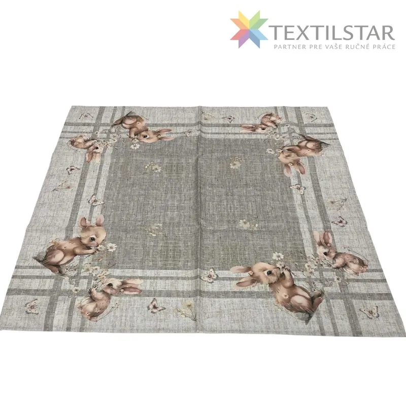 Velkonočný obrus 85x85 cm Zajkovia