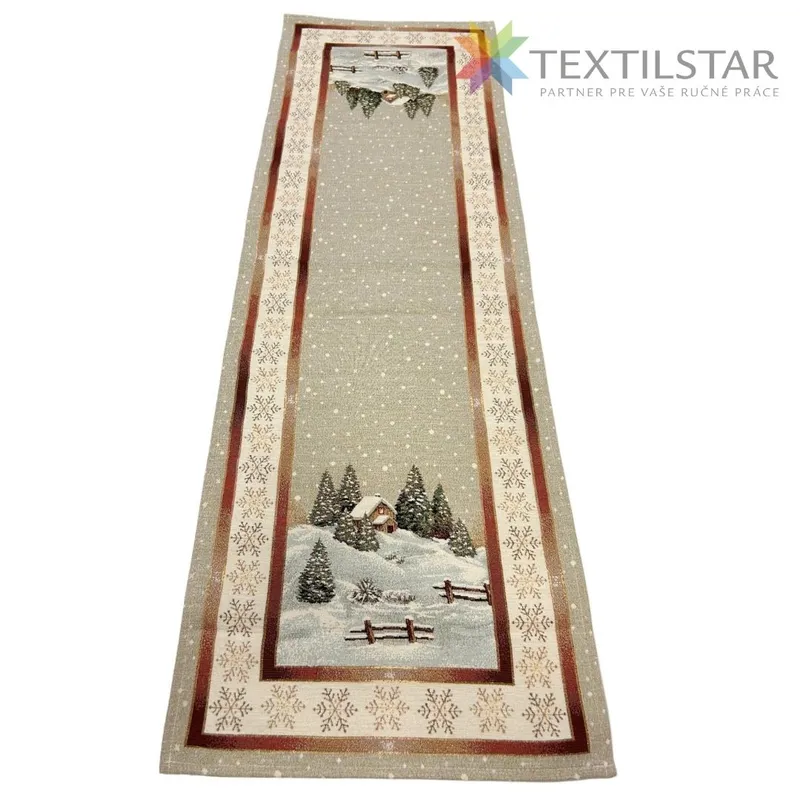 Vianočný gobelínový behúň  40x100 Zlatá krajinka
