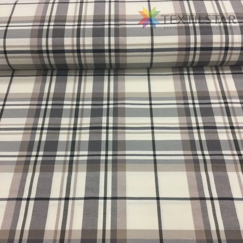 Vodeodolná látka LARSON - hnedo-sivo-béžová