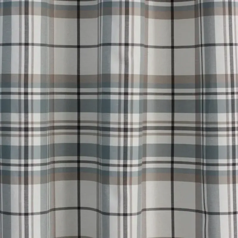 Vodeodolná látka LARSON - tyrkysovobéžové káro