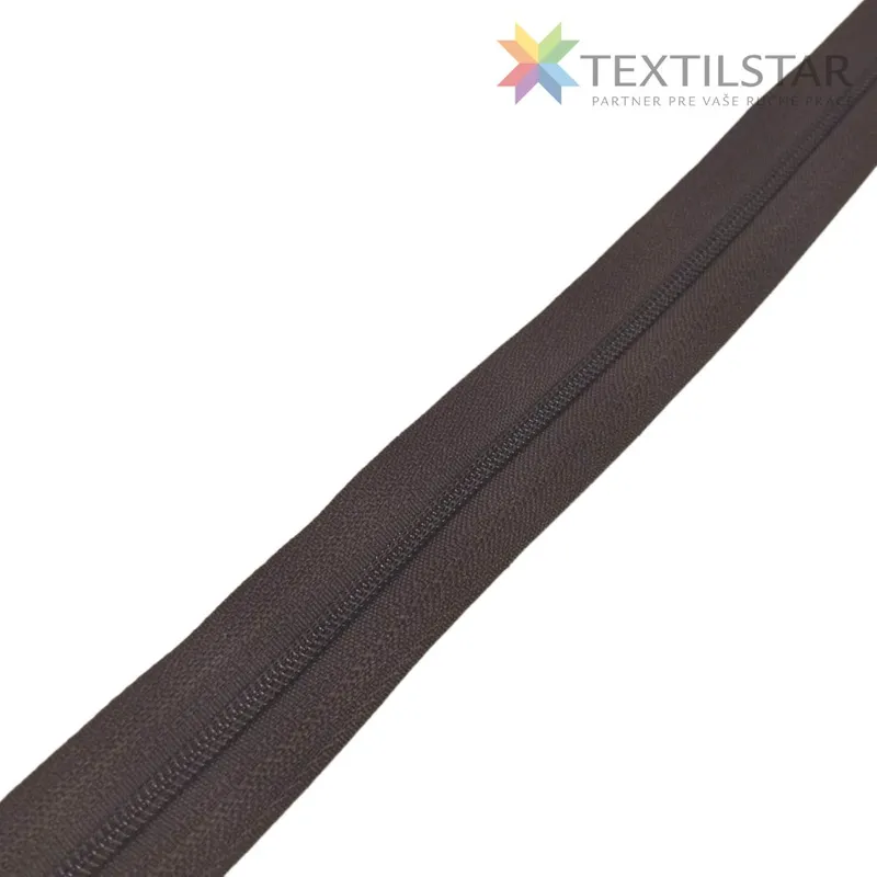 Zips špirálový 3 mm metráž POL 299 hnedá tmavá